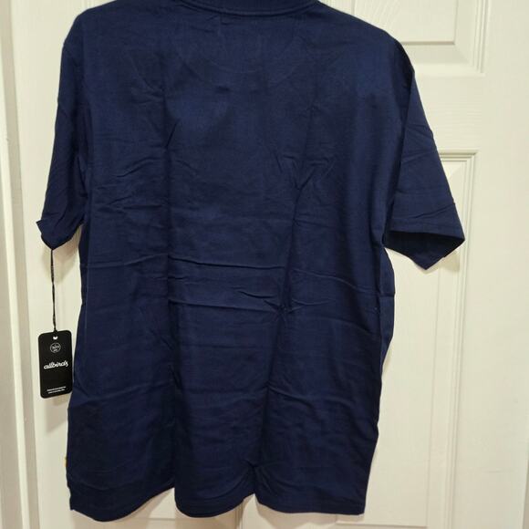 Allbirds shirt mens size large deep navy blue all good organic cotton logo tee - Picture 7 of 7